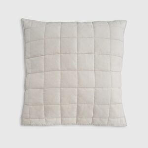 Quince Linen Box Quilted Sand Euro Sham! 26" X 26" (T23)